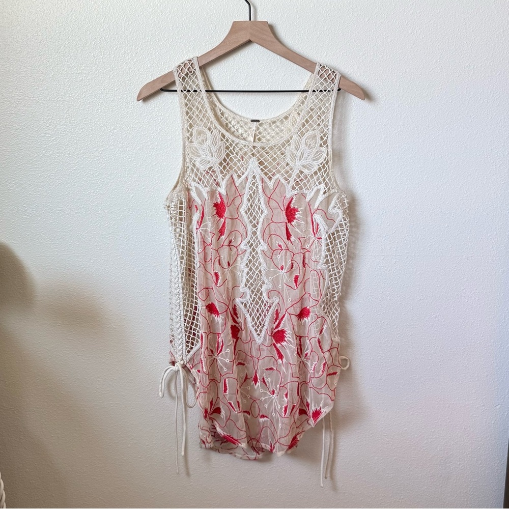 Free People Crochet and Lace Top